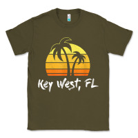 Army Green retro key west t shirt florida beach shirt Classic Tee - linhVisuals