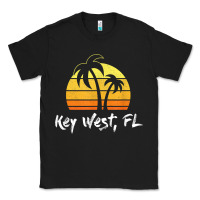 Black retro key west t shirt florida beach shirt Classic Tee - linhVisuals
