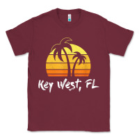 Burgundy retro key west t shirt florida beach shirt Classic Tee - linhVisuals