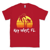 Red retro key west t shirt florida beach shirt Classic Tee - linhVisuals