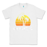 White retro key west t shirt florida beach shirt Classic Tee - linhVisuals
