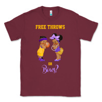 Burgundy free throws or bows basketball baby gender reveal t shirt Classic Tee - linhVisuals