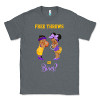 Charcoal Heather free throws or bows basketball baby gender reveal t shirt Classic Tee - linhVisuals