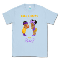 Dusty Blue free throws or bows basketball baby gender reveal t shirt Classic Tee - linhVisuals