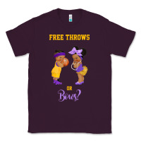 Plum free throws or bows basketball baby gender reveal t shirt Classic Tee - linhVisuals