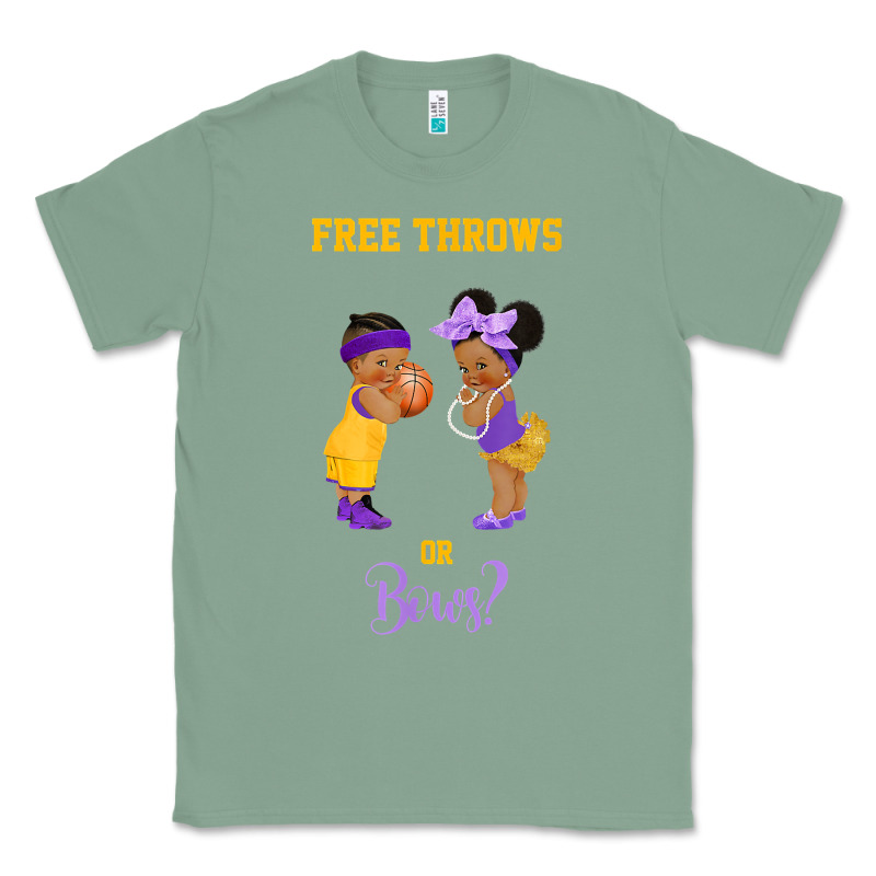 Free Throws Or Bows Basketball Baby Gender Reveal T Shirt Classic Tee by linhVisuals | Teevron