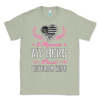 Matcha i married my hero proud veteran wife usa military husband t shirt Classic Tee - linhVisuals