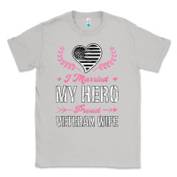 Moon Dust i married my hero proud veteran wife usa military husband t shirt Classic Tee - linhVisuals