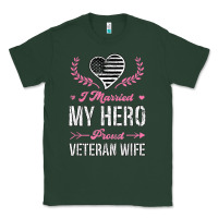Sports Green i married my hero proud veteran wife usa military husband t shirt Classic Tee - linhVisuals