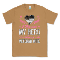 Toasted Coconut i married my hero proud veteran wife usa military husband t shirt Classic Tee - linhVisuals