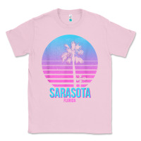 Bubblegum Pink sarasota florida vintage retro palm tree t shirt Classic Tee - linhVisuals