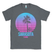 Charcoal Heather sarasota florida vintage retro palm tree t shirt Classic Tee - linhVisuals