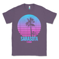 Lavender sarasota florida vintage retro palm tree t shirt Classic Tee - linhVisuals