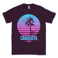 Plum sarasota florida vintage retro palm tree t shirt Classic Tee - linhVisuals