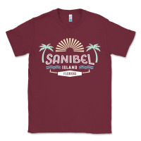 Burgundy sanibel island retro style florida t shirt Classic Tee - linhVisuals