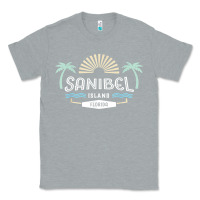 Heather Grey sanibel island retro style florida t shirt Classic Tee - linhVisuals