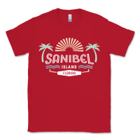 Red sanibel island retro style florida t shirt Classic Tee - linhVisuals