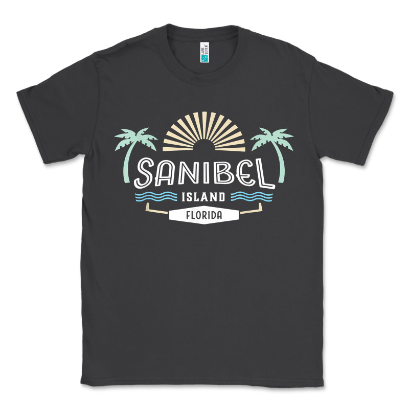 Sanibel Island Retro Style Florida T Shirt Classic Tee by linhVisuals | Teevron
