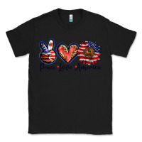 Black peace love america Classic Tee - BarkalooDesign