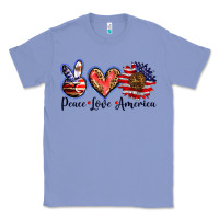 Colony Blue peace love america Classic Tee - BarkalooDesign