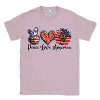 Lilac peace love america Classic Tee - BarkalooDesign