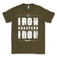 Army Green iron sharpens iron proverbs christian bible verse religious pullover h Classic Tee - linhVisuals