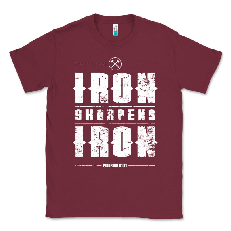 Iron Sharpens Iron Proverbs Christian Bible Verse Religious Pullover H Classic Tee by linhVisuals | Teevron