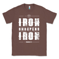 Chestnut iron sharpens iron proverbs christian bible verse religious pullover h Classic Tee - linhVisuals