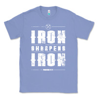 Colony Blue iron sharpens iron proverbs christian bible verse religious pullover h Classic Tee - linhVisuals