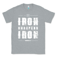 Heather Grey iron sharpens iron proverbs christian bible verse religious pullover h Classic Tee - linhVisuals