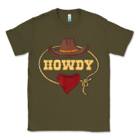 Army Green howdy shirt western rodeo country cowboy texan t shirt Classic Tee - linhVisuals