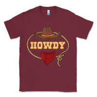 Burgundy howdy shirt western rodeo country cowboy texan t shirt Classic Tee - linhVisuals
