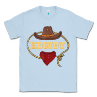 Dusty Blue howdy shirt western rodeo country cowboy texan t shirt Classic Tee - linhVisuals