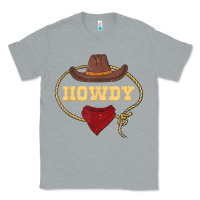 Heather Grey howdy shirt western rodeo country cowboy texan t shirt Classic Tee - linhVisuals