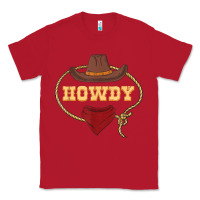 Red howdy shirt western rodeo country cowboy texan t shirt Classic Tee - linhVisuals