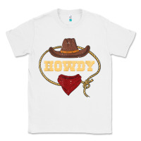 White howdy shirt western rodeo country cowboy texan t shirt Classic Tee - linhVisuals
