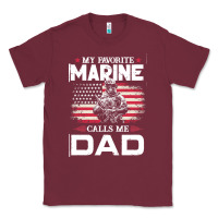Burgundy my favorite marine calls me dad t  shirt father's day flag my favorite Classic Tee - linhVisuals