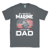 Charcoal Heather my favorite marine calls me dad t  shirt father's day flag my favorite Classic Tee - linhVisuals