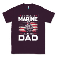 Plum my favorite marine calls me dad t  shirt father's day flag my favorite Classic Tee - linhVisuals