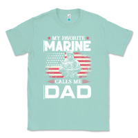 Seafoam my favorite marine calls me dad t  shirt father's day flag my favorite Classic Tee - linhVisuals