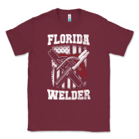 Burgundy welding longsleeves t shirt florida fl american welder gifts Classic Tee - linhVisuals