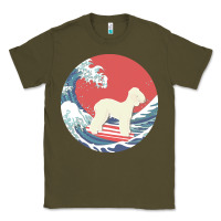 Army Green bedlington terrier t  shirt bedlington terrier gifts   ocean waves sur Classic Tee - linhVisuals