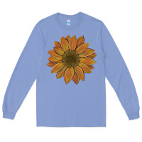 Colony Blue sunflower Long Sleeve Tee - Artiststas