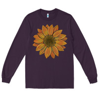 Plum sunflower Long Sleeve Tee - Artiststas