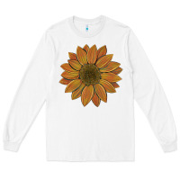 White sunflower Long Sleeve Tee - Artiststas