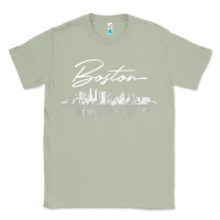 Matcha boston skyline t shirt for women, men, girls & boys Classic Tee - linhVisuals