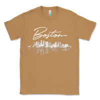 Toasted Coconut boston skyline t shirt for women, men, girls & boys Classic Tee - linhVisuals