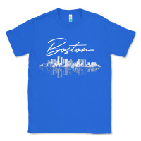 True Royal boston skyline t shirt for women, men, girls & boys Classic Tee - linhVisuals
