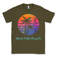 Army Green west palm beach tropical t shirt for family vacations Classic Tee - linhVisuals