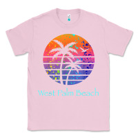 Bubblegum Pink west palm beach tropical t shirt for family vacations Classic Tee - linhVisuals